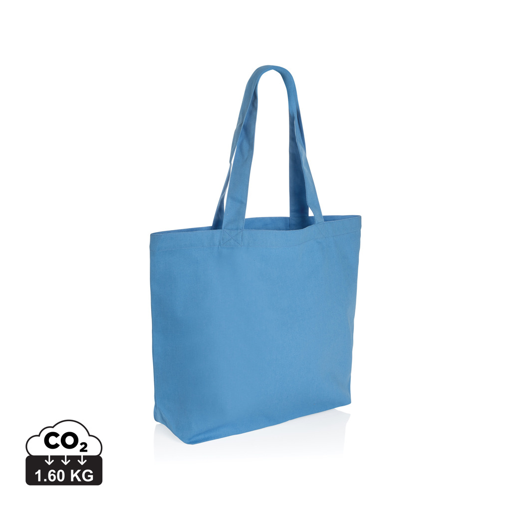 Sac shopping publicitaire coton recyclé 240g - Impact tranquil blue